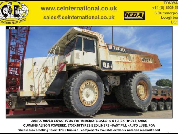 Just Arrived Ex Work UK for Immediate Sale - 6x Terex TR100